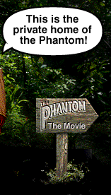 Guran challenging user, standing in right portion of cave exterior